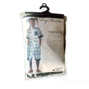 Leg Avenue Men's Dalmatian Dog Halloween Costume - Hooded Jumpsuit L/XL